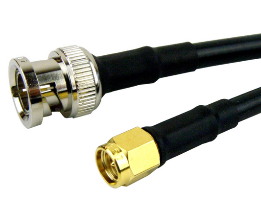 7 ft - SMA Male to BNC Male Coax Cable RG-58 CL-303245 (4 Bundle Pack)
