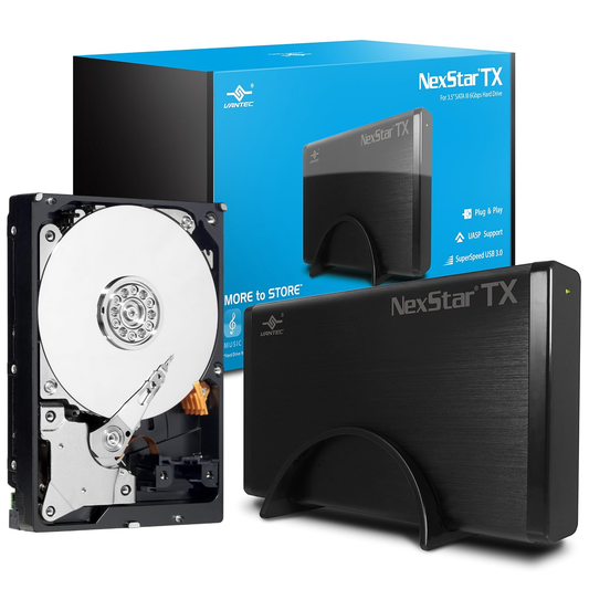 WD AV-GP WD20EURX 2TB HDD in NexStar 3.5" USB 3.0 Enclosure – Plug & Play - NEW