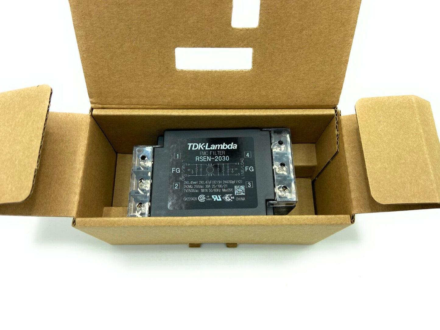 TDK Lambda RSEN-2030 Single Phase EMC/EMC 250VAC 30A Power Line Filter