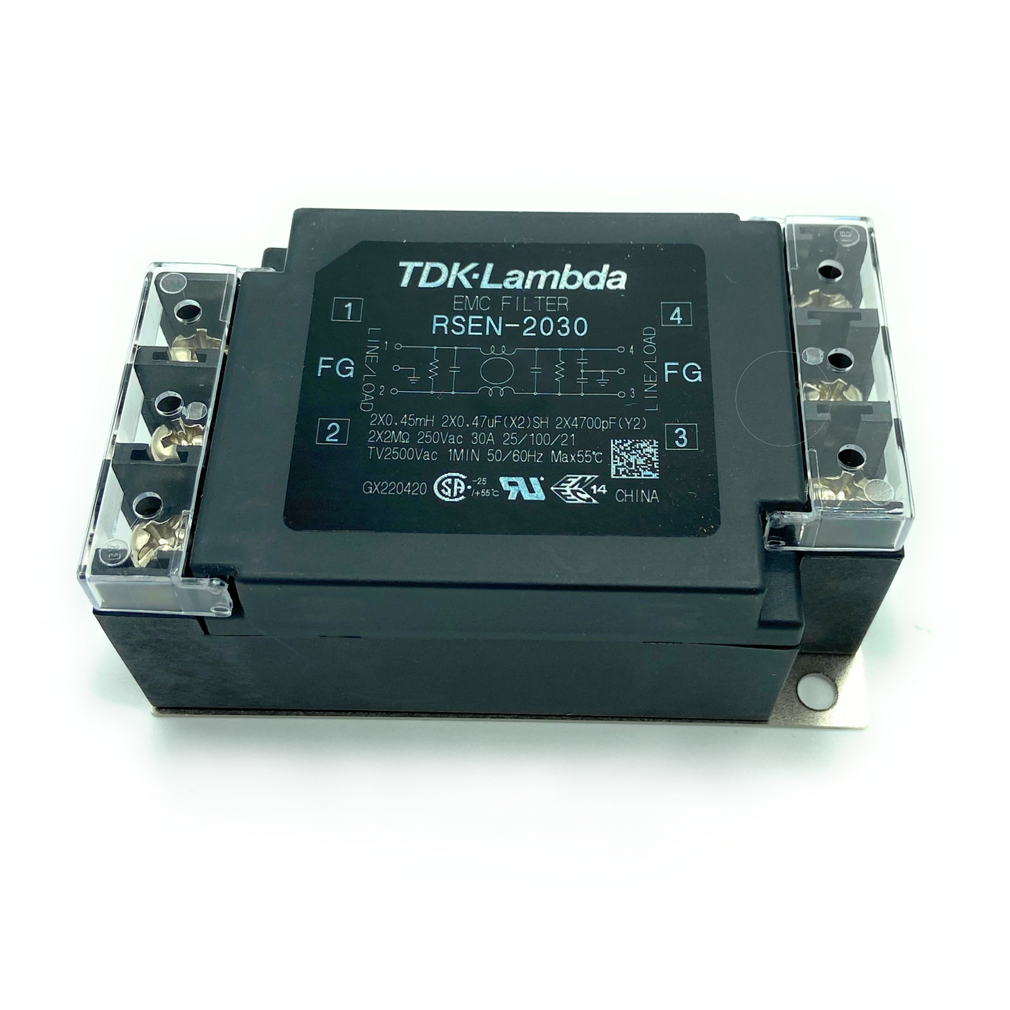 TDK Lambda RSEN-2030 Single Phase EMC/EMC 250VAC 30A Power Line Filter