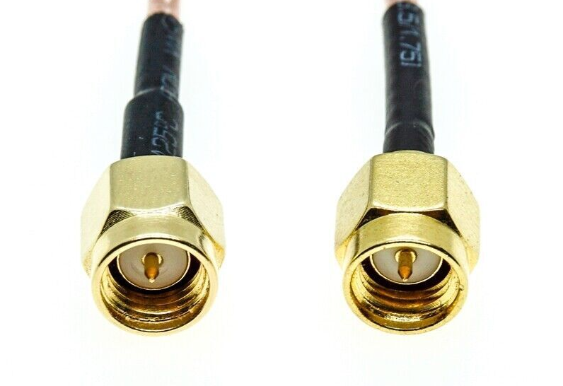 20 ft - SMA Male to SMA Male Pigtail Jumper Cable Coax Connector (2 Bundle Pack)