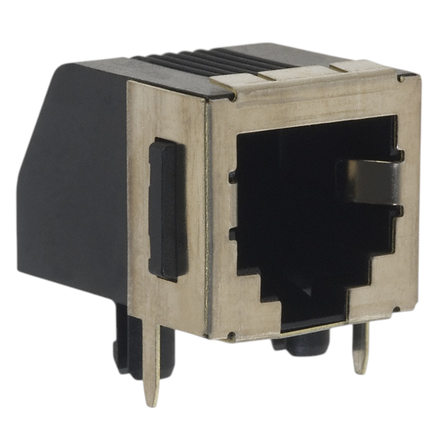 TE Connectivity / AMP 555140-2 (500 PCS) RJ14 PCB Mounted Jack, Single Port, Right Angle