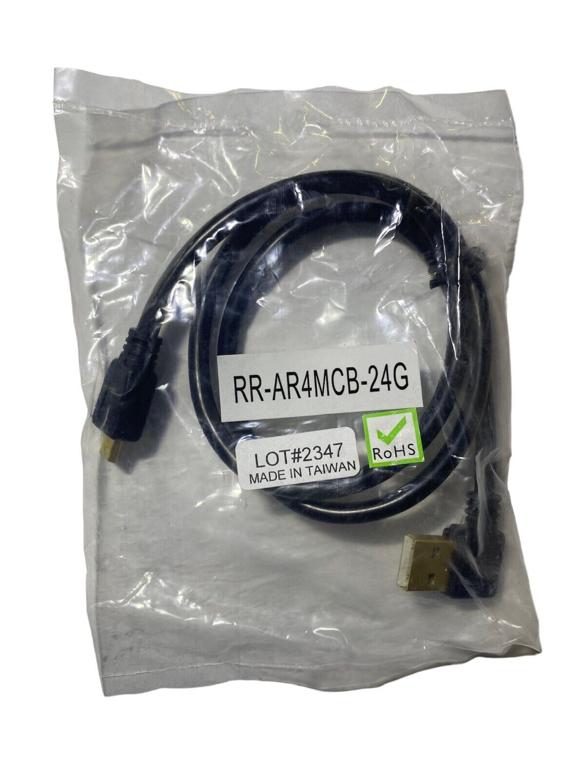 USB 2.0 Right Angle A to Micro-B RR-AR4MCB-24G 2 Ft. (10 Bundle Pack)