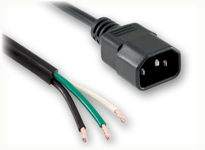 QUAIL 5274.660 Power Cord 55' 14/3 SJTW 105C Black NACC IEC-60320-C14 to ROJ