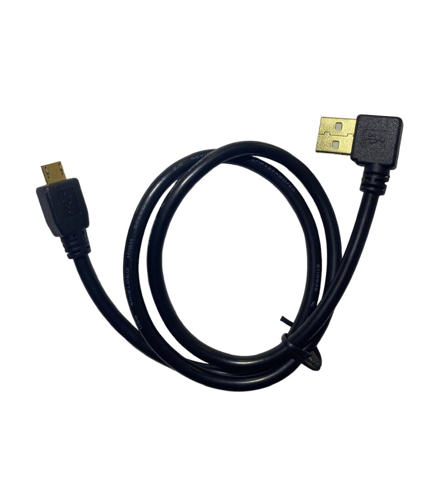 USB 2.0 Right Angle A to Micro-B RR-AR4MCB-24G 2 Ft. (10 Bundle Pack)