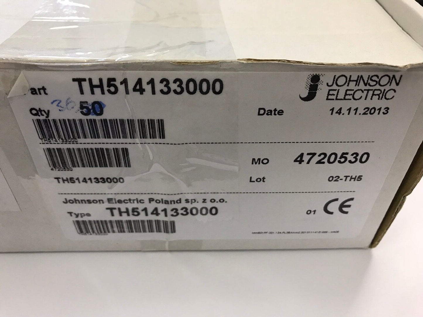Johnson Electric TH5141330000 Switch TP5 250 VAC 5 Exposed Aluminum (10-Pack)