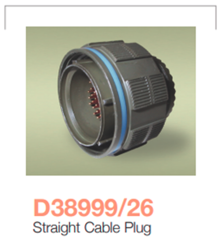 Amphenol D38999/26FB98SN 5 Position Circular Straight Plug Connector (3-Pack)