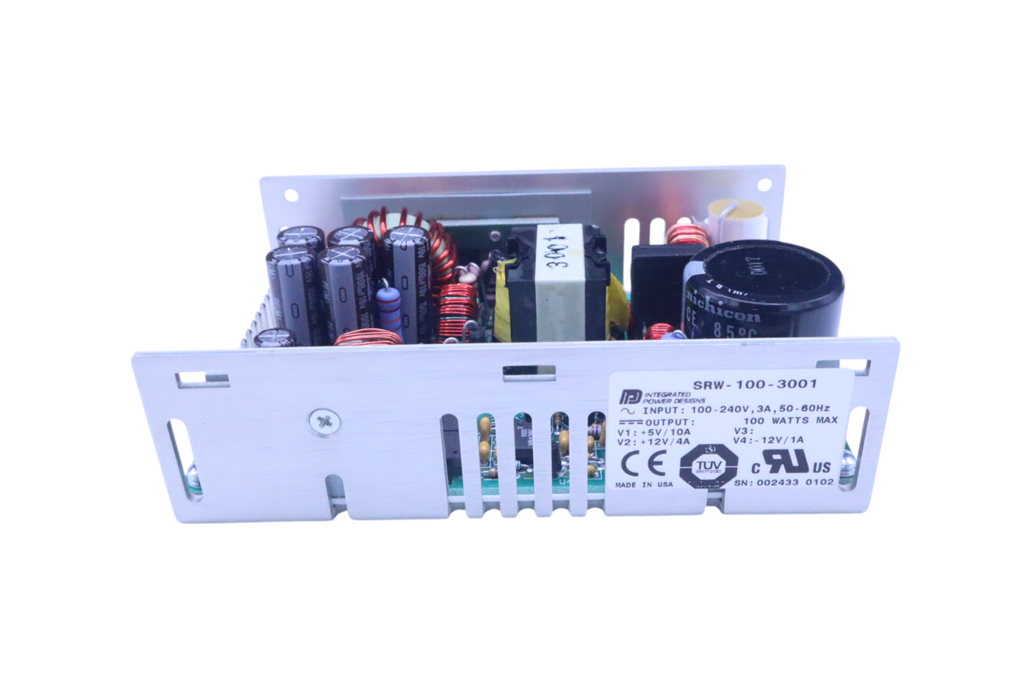 SRW-100-3001 Triple Output Power Supply | ITE & Medical Certified | Chassis Mount