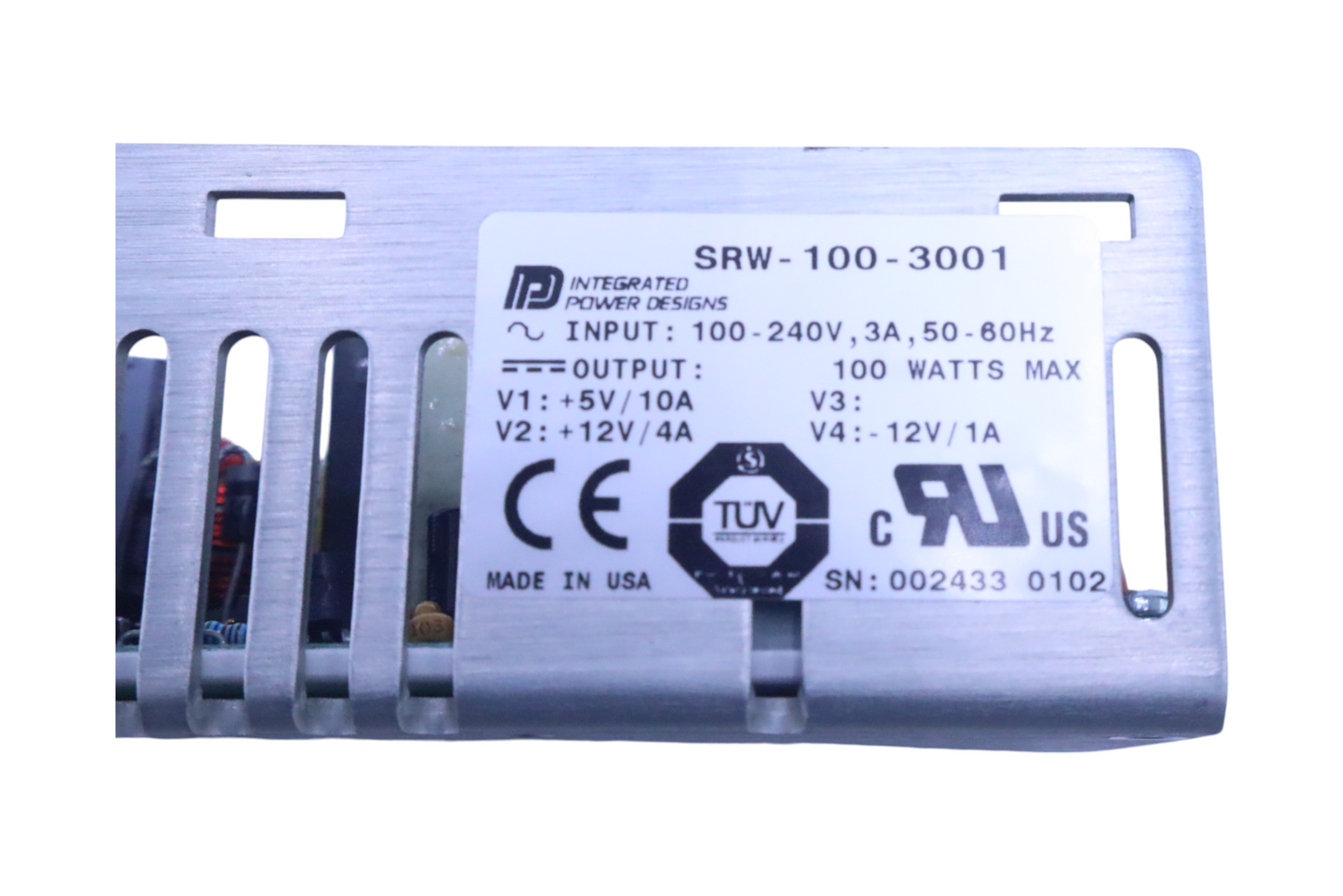 SRW-100-3001 Triple Output Power Supply | ITE & Medical Certified | Chassis Mount