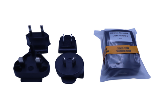 Mini-Circuits USB-AC/DC-5 Power Supply Kit | 5V DC, 2A, with Interchangeable AC Plugs