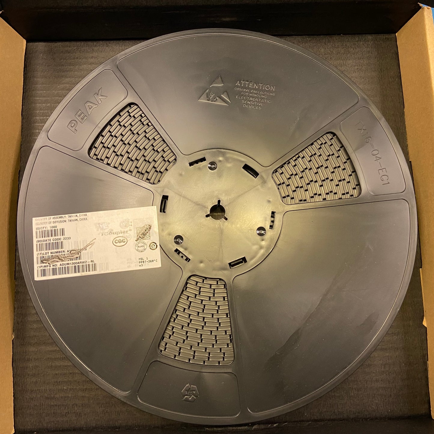 ADUM1300ARWZ-RL (1,000 PCS/REEL): 3-Channel Digital Isolator, 5kV RMS, SOIC-16, Analog Devices