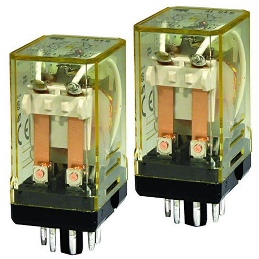 IDEC RR2P-UDC24V (2-Pack) Coil Type: Non Latching; Contact Voltage Vac:120Vac; Relay