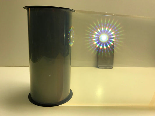 9" X 9" (25 Sheets) Silver Rainbow Holographic Vinyl Film - Wheel Rainbow Filter