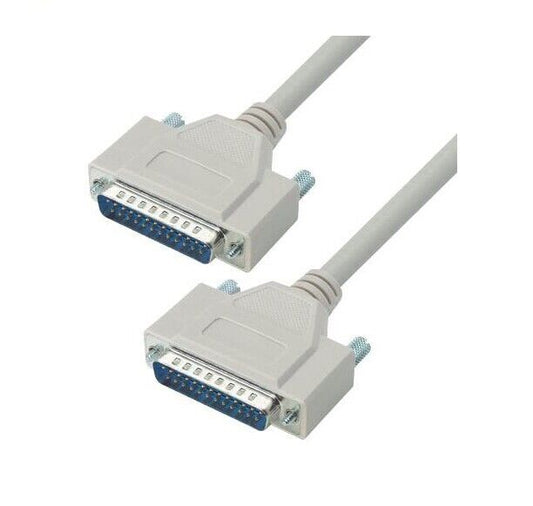 L-COM CRMN25MM-10 Reversible Molded D-Sub Cable, DB25 Male, Male 10 ft