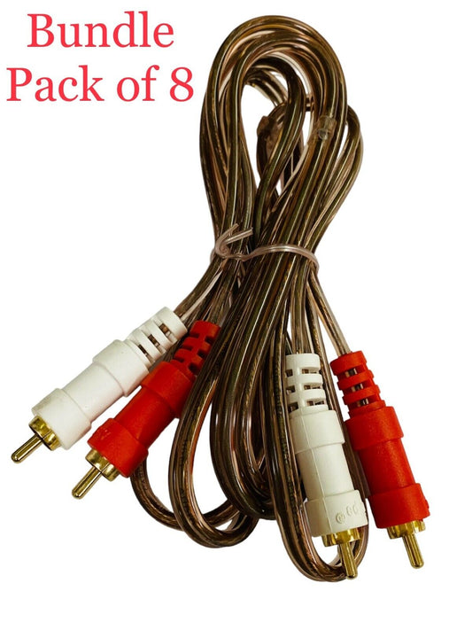 6 ft - RCA Cable Male Silver Plated (9 Bundle Pack)