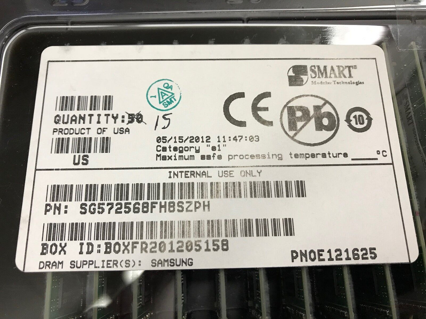 SMART 2GB Module SG572568FH8SZPH / PC3-10600W-9-11-A0 SDRAM (3-Pack)