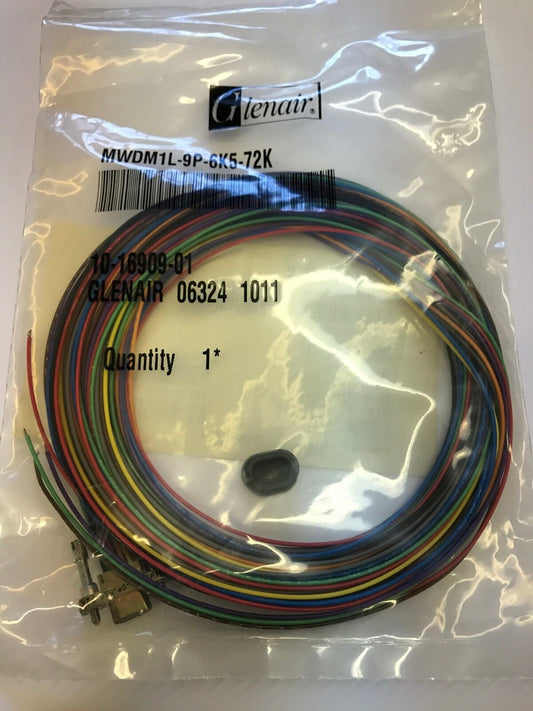 Glenair WMDM1L-9P-6K5-72K D-Sub Micro-D Insulated Wire Metal Shell Connectors