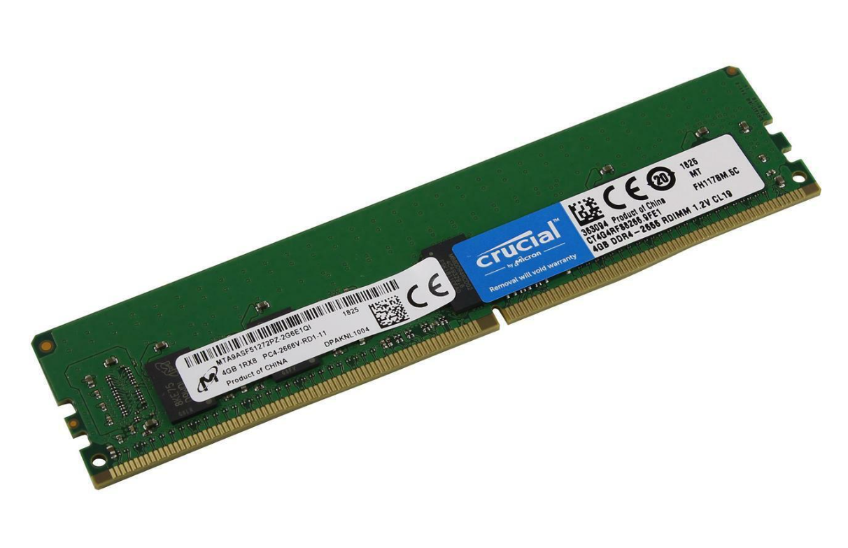 Crucial CT4G4RFS8266 (2-Pack) 4GB DDR4 2666 RDIMM 1.2V Server Memory