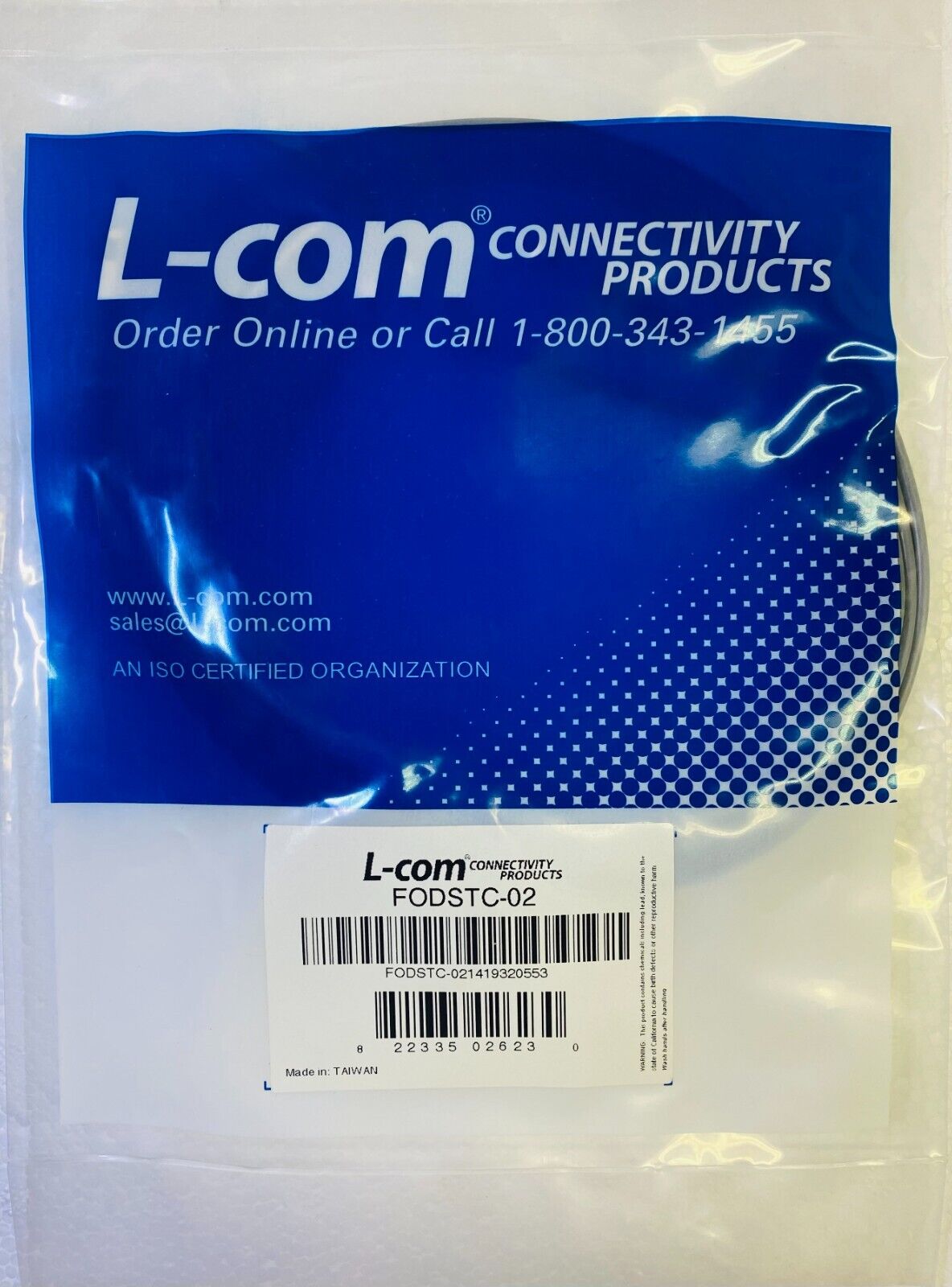 (6.5 ft / 2m) L-Com FODSTC-02 OM1 62.5/125 Multimode Fiber Cable (5-PACK)