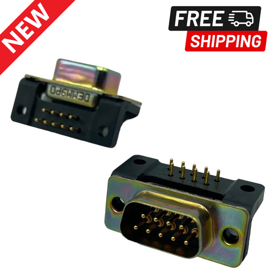 ITT Cannon DEMM-9P-D (10-Pack) D Sub Connector, Standard, Plug, DEMM Series, 9 Contacts, DE, Solder