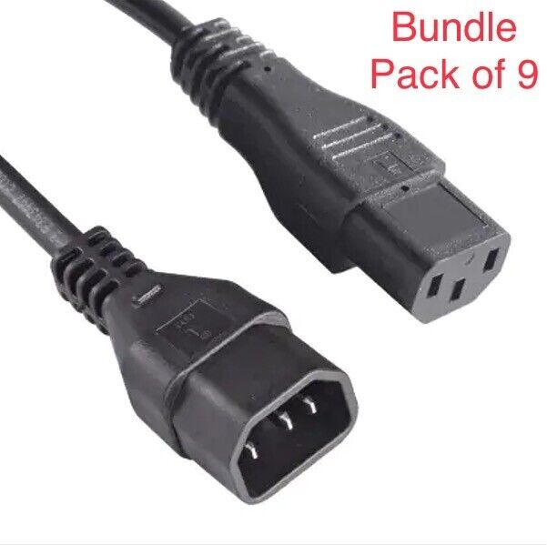 1 Meter - Interpower Jumper Power Cord 86557000 (9 Bundle Pack)