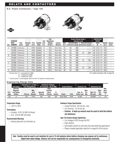 White-Rodgers 124-911 Contactor, Single, 100 A, 600 Vac 24 VDC