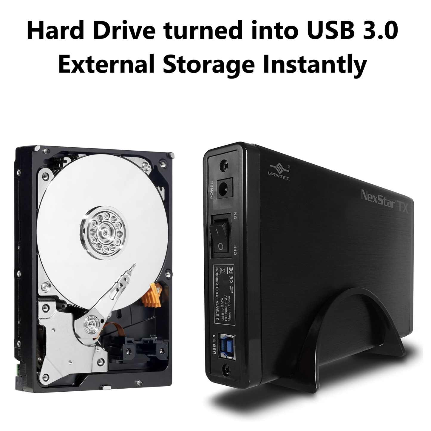 WD AV-GP WD20EURX 2TB HDD in NexStar 3.5" USB 3.0 Enclosure – Plug & Play - NEW