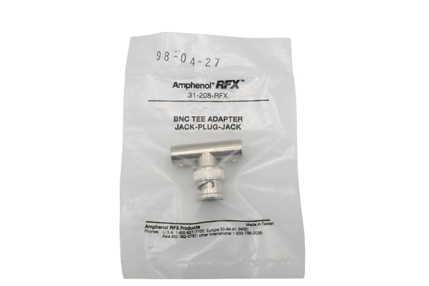 Amphenol 31-208-RFX Coaxial Connector (11 Pack) - High-Performance RF Connector