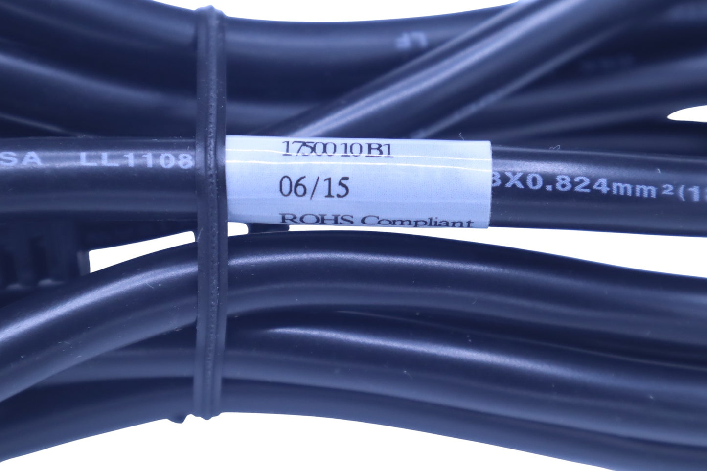 1750010B1 Power Cord | Lot of 25 Pcs | 125V 10A | 18 AWG | SJT | Heavy-Duty AC Cable