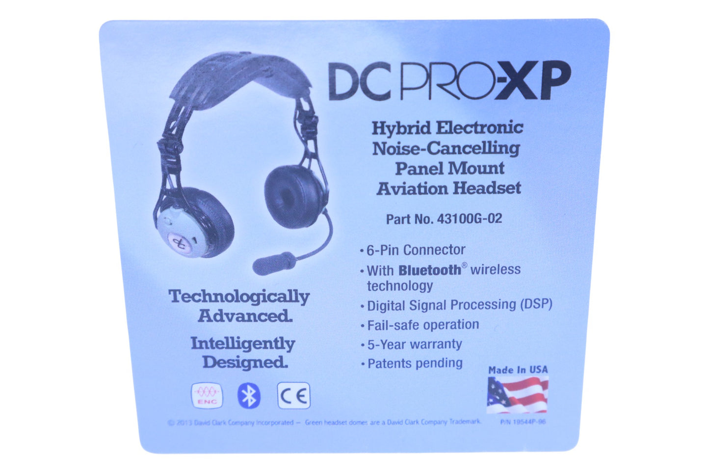 David Clark DC PRO-XP Headset | Professional Aviation / Pilot Headset | Noise-Canceling