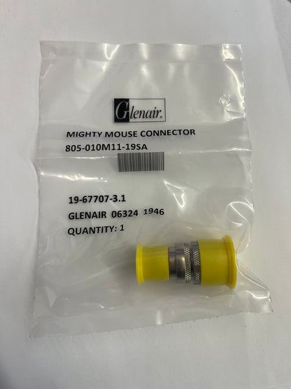 Glenair 805-010M11-19SA Sav-Con Connector Saver Circular Receptacle 19 Position Straight Aluminum/Electroless Nickel