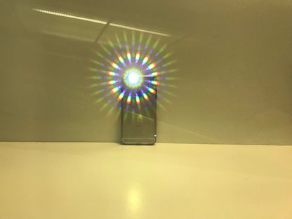 9" X 9" (25 Sheets) Silver Rainbow Holographic Vinyl Film - Wheel Rainbow Filter